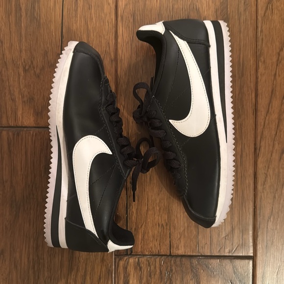 Nike Black and White Classic Cortez Sneakers - Picture 5 of 9